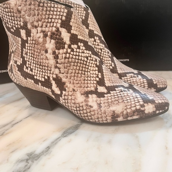 INC Women's Idra Block-Heel Booties, Tan Snake, Created for Macy's Women's Shoes - Picture 8 of 11